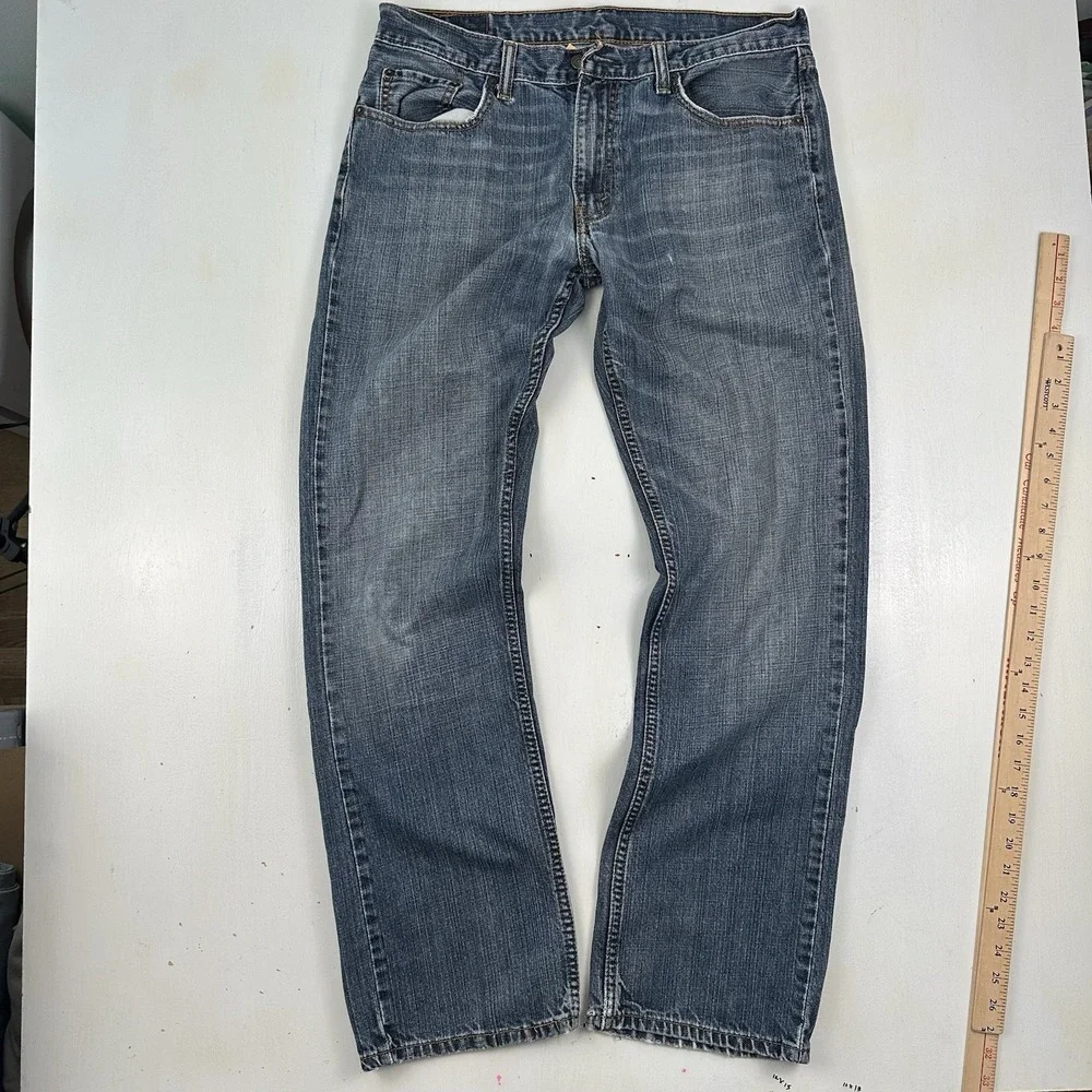 Levi's 559 Straight Relaxed‎ Jeans Mens 34x32 Blue Cotton Denim Dark Wash VTG